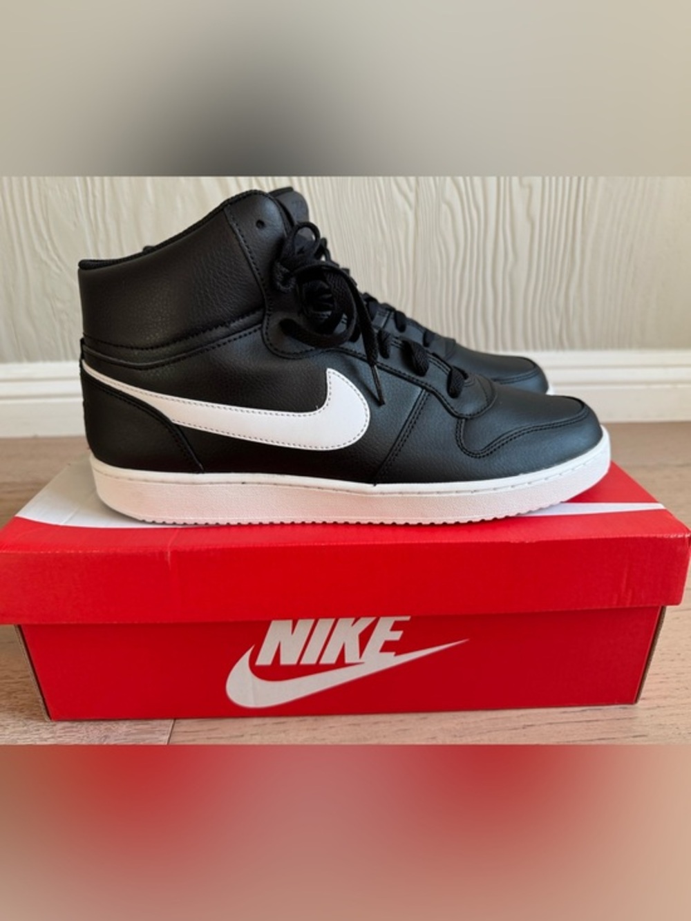 Nike Ebernon Mid Black/White Sneakers Sz: 11